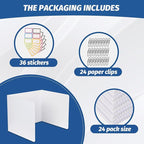 ZYINOZOC 24 Pack Desk Dividers for Students,3-Fold Privacy Screens,Testing Dividers for Classroom Waterproof,Plastic Easy Clean Privacy Shields for Student Includes Extra Labels