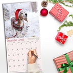 RED EMBER Basset Hounds 2025 Wall Calendar 12 Month | 12" x 24" Open | Thick & Sturdy Paper | Giftable | Dog Calendar 2025