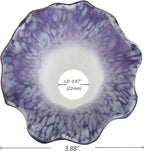 Bieye LS102S Lily Flower Blown Glass Lampshade (White Indigo, Opening I.D. 0.87" x O.D. 1")