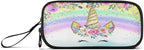BOENLE Unicorn Rainbow Flower Pencil Case Box Boys Girls Large Pencil Pouch with Zipper Compartments Big Capacity Stationery Pen Bag Organizer for Kids Teens Adults School