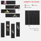 Large Cork Board Alternative 48" X 36" Bulletin Board - 12 Pack Removable Felt Wall Tiles, Cork Wall Tiles Bulletin Board Home Office Essentials - Black