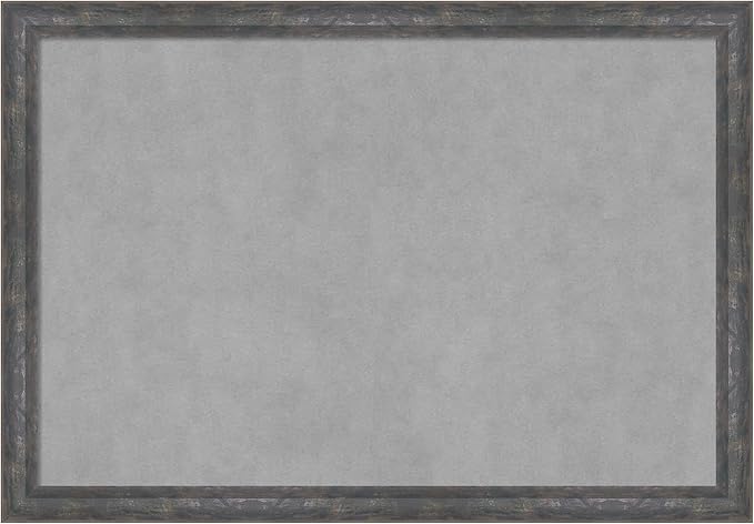 Amanti Art Grey Framed Magnetic Board 27x39 Large Vision Board for use with Magnets, 100% Metal Sheet to Display Items as Office Decor or for Home Organization in mudroom, Kitchen or Kids Room
