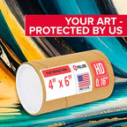 Paclord 4" x 6" Heavy-Duty Reinforced Cardboard Mailing Tube, Pack of 4 Tubes with 8 Caps – Secure USPS Approved – Great for Shipping and Storing of Prints, Artwork, Posters or Documents