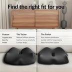 Everlasting Comfort Doctor Recommended Memory Foam Seat Cushion for Office Chairs & Car - Ergonomic Office Desk Accessories - Cushions for Tailbone Pain Relief, Sciatica & Back Support Pillow
