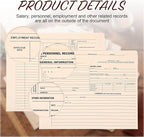 Glenmal 100 Pack Personnel Record Jacket Flat Expansion Employee Record File Jacket 9.5 x 11.75 Inches Employee File Folders for Office Business Commercial Supplies