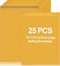Motipuns 25 Pcs 16'' x 20'' Extra Large Mailing Envelopes 32lb with Gummed Flaps, Catalog Envelopes Jumbo Craft for Mailing, Storage and Organizing Documents Office Supplie (Yellow)