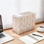 Fei Bi 1 Pack Metal Hanging Rose Gold File Organizer, Basket, Box, Storage Box, Office and School Supplies Organizer