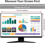 Pozlle [2 Pack Computer Privacy Screen Shield Compatible for 21.5/22 Inch 16:9 Widescreen Desktop Monitor - Anti Glare & Blue Light Filter - Hanging Design for Easy On/Off