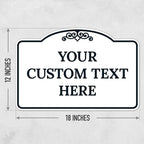 Custom Decorative Sign, Personalized Metal Sign for Driveway, Home, Airbnb, Door Plaque,White Background Black Border 12x18 Inches, ACM, Fade Resistant, Made in USA by Sigo Signs
