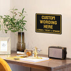 Custom Sign Bulk Personalized Metal Signs For Outdoor Indoor Business Home Store Office Yard Street Lawn Make Your Own Customized Signs With Your Logo Text Photo, 12x17inch
