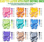 LET'S RESIN PAINT Acrylic Paint Markers Brush Tip 72 Colors,Automatic Ink Control Acrylic Paint Pens,No Bleed & Good Coverage Acrylic Markers for Adult Coloring,Rock Painting,Canvas,Wood,Gifts