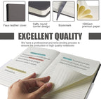 EMOMAS Lined Journal Notebook – Hardcover Notebook for Men & Women – Journals for Writing, Work, School, Home & Daily Notes, 160 Pages – Medium A5, 5.7"x8", 100 gsm Thick Paper (Dark Gray)