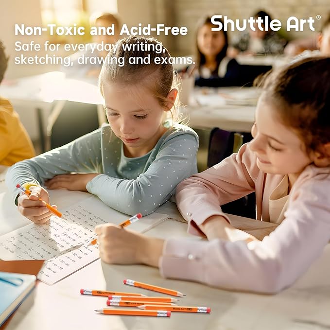 Shuttle Art 600 Pack Golf Pencils With Erasers, #2 HB Pencils Bulk, 3.5” Mini Pencil, Pre-Sharpened Small Pencil for Kids Teachers Classroom Games, Back to School Supplies