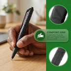 Green Mila Durable Pens, 1.0mm Ballpoint Pens Premium Writing Quality for School, Home & Daily Use - Pack of 4