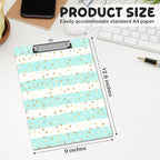 APIILVPQ Cute Clipboard, Glitter Clipboards with Low Profile Clip for Office School Use, Personalized Wooden Clip Boards for Nurses Teachers Students - C01