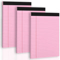 Roneky Pink Legal Pads 8.5 x 11 Wide Ruled Notepads, 3 Pack Note Pads 8.5 x 11 Lined Paper Pink Writing Pads 30 Sheets per Notepad Double-Side Printed Colored Legal Pads for Home, Office, School