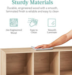 Best Choice Products 6-Cube Storage Organizer, 11in Shelf Opening, Bookcase, Display Shelf, Customizable w/ 3 Removable Back Panels – Light Oak
