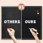 SELEAD Magnetic Chalkboard Words Sign - 24" x 36" Large Black Frame Wall Decor Bulletin Chalk Board for Menu, Business, Restaurant, Home Office