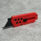 XHM Awesome Small Box Cutter Retractable Blade Ultility Knife, For Artwork, Cardboard Cutting, Package/Letter Opening, Home, Office & EDC Use, Pack of 3 (RED)