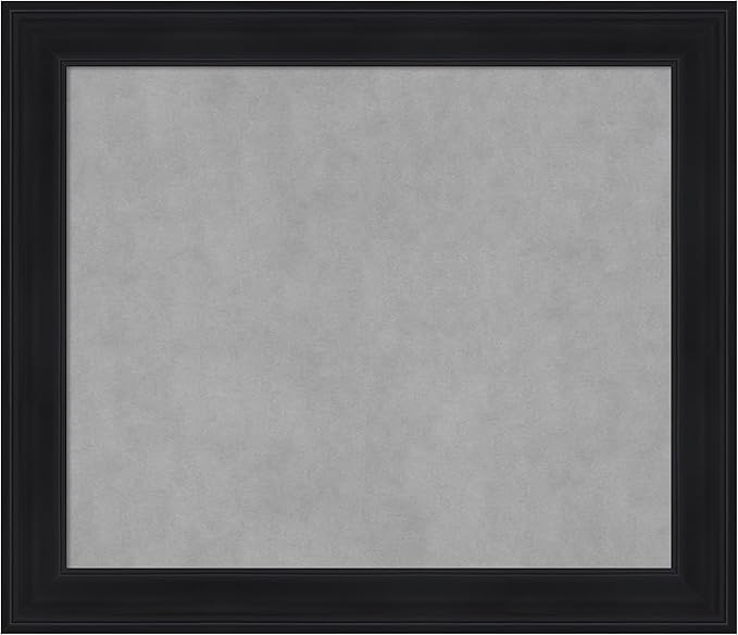 Amanti Art Black Framed Magnetic Board 25x29 Medium Vision Board for use with Magnets, 100% Metal Sheet to Display Items as Office Decor or for Home Organization in mudroom, Kitchen or Kids Room