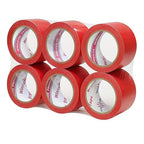 WINSUFIRE Duct Tape Heavy Duty, Heavy Object Packaging, and Home Repairing,Strong Adhesive Duct Tape for Indoor Outdoor Repairs, 2-inch by 22-Yard, 6-Roll,Total 132 Yards (Red)