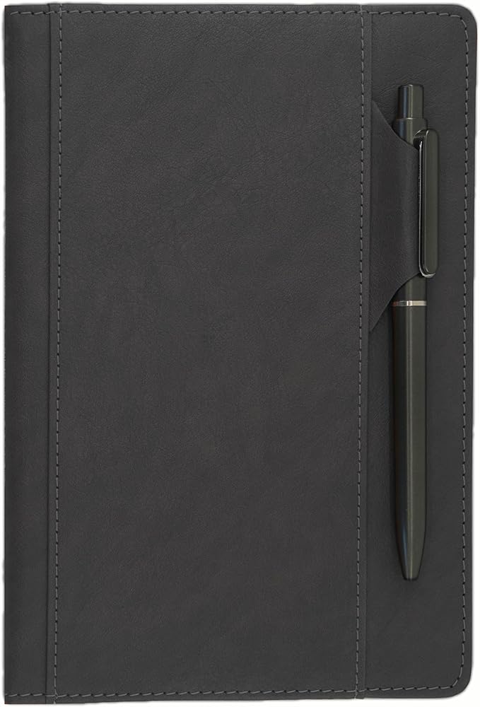 SLFreMint Premium Hardcover A5 Notebook with Pen and Pen Holder, Card Pockets, 240 Pages, College Ruled, 80GSM, Leather Note Book for Work, Study, and Diary, Suitable Journal for Both Men and Women