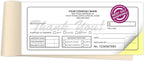 Custom 2.83" x 7" Carbonless NCR Books in 2-Part Duplicate Invoices, Receipts, Work Orders, Sales Orders, Purchase Orders, Estimates, Quote Forms with Your Company/Business Name (150 Sets)