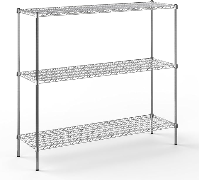 Regal Altair 18" Deep x 60" Wide x 54" Height Wire Shelving Kit | 3-Tier | NSF Commercial Storage Rack Unit
