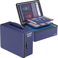 ENGPOW Fireproof Document Box, Hard Fireproof Box with Fireproof Zipper＆Lock, 6400°F Heat Insulated Fireproof Water Resistant File Organizer Storage Box Safe for Important Documents,Valuable,Blue