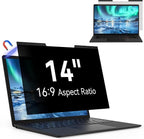 Mao Yeye Magnetic Laptop Privacy Screen 14 Inch 16:9 Aspect Ratio Anti-Glare Blue Light Monitor Protector,Removable 14in Film for Lenovo HP Dell Acer Asus Thinkpad Envy Xps
