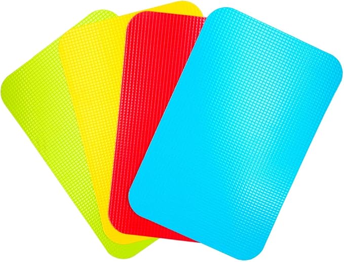 Carrollar Small Flexible Plastic Cutting Board Mats, 2 Pack Cutting Boards Mats With Food Icons, Gripped Back and Dishwasher Safe, Set of 4,7.5x11.4inch (2)