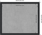 Amanti Art Black Framed Magnetic Board 22x26 Medium Vision Board for use with Magnets, 100% Metal Sheet to Display Items as Office Decor or for Home Organization in mudroom, Kitchen or Kids Room
