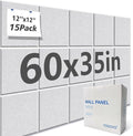 Large Cork Bulletin Board Alternative for Office60 x 35" - 15 Pack Felt Bulletin Boards Dart Wall Protectors 70 Pcs Safe RemovableAdhesive Tabs Pcs for Office Wall, School, Home Decor, Silvery Grey