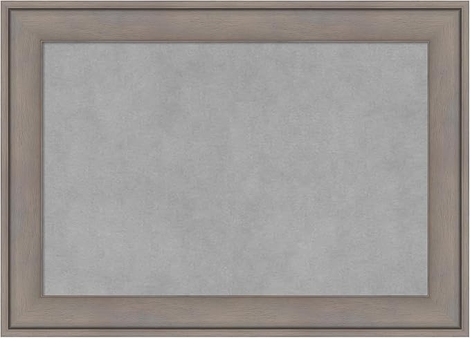 Amanti Art Grey Framed Magnetic Board 15x21 Small Vision Board for use with Magnets, 100% Metal Sheet to Display Items as Office Decor or for Home Organization in mudroom, Kitchen or Kids Room