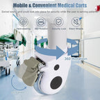 Mobile Medical Carts 3 Tier Professional Utility Cart 330 LBS Max Load Rolling Crash Cart Ultrasound Trolley with Wheels Drawers Dirt Bucket Sharps Box Storage Basket for Hospital Dental Clinic Home