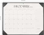 Simplified Desk Calendar 2026-2027 with Desktop Mat, Large Desk Pad Calendar from January 2026 to June 2027, 22 x 17 Inch, Desk Blotter Calendar for Home Office and School, Easy Planning, Black