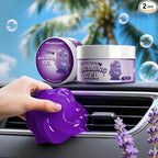 Car Cleaning Gel Reusable(Lavender Scent) 2Pack - Dust Cleaning Putty Keyboard Slime for Car Interior Air Vent Cleaner, Auto Detailing Tools Accessories, Christmas Stocking Stuffers for Men Women