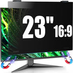 JEEETINTX Magnetic Computer Privacy Screen Shield 23 Inch for Frameless Monitor Thin Bezel 16:9 Widescreen, Hanging Removable Anti Blue Light Privacy Filter Protector Eye Protection