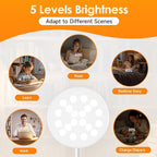Mubarek Desk Light,3600mAh Battery Operated Light,5 Brightness+5 Color Clip on Reading Lamp,400LM 36 LED Desk Lamp with Clamp,Rechargeable Lamps Cordless Lamps, Reading Lights for Books in Bed,Table