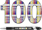 ENOMY Personalized Pens Bulk Free Engraved with Logo/Name/Message Black Ink Custom Pens Customized Stylus Ballpoint Pens Ideal Gifts for Business Anniversary (100)