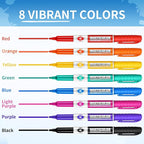 Dry Erase Markers, Fine Tip Whiteboard Marker, Low Odor Dry Marker, Fine Point Markers are pecfect for Whiteboard Mirrors Glass, Assorted Color Markers for School Office Home (48 Pack 8 Colors)