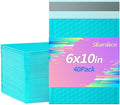 skardeco 6x10 Inch Teal Bubble Mailers 40 Pack Self-Seal Poly Padded Envelopes Suitable for Small Businesses to Package and Mail Jewelry Cosmetics, Electronic Products, Cards (Teal, 6x10-40)