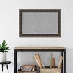Amanti Art Black Framed Magnetic Board 25x37 Large Vision Board for use with Magnets, 100% Metal Sheet to Display Items as Office Decor or for Home Organization in mudroom, Kitchen or Kids Room