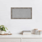 Amanti Art Silver Framed Magnetic Board 15x27 Small Vision Board for use with Magnets, 100% Metal Sheet to Display Items as Office Decor or for Home Organization in mudroom, Kitchen or Kids Room