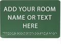ADA CENTRAL SIGNS - 9" X6" Personalized Custom Sign - ADA Compliant Tactile Graphics Grade 2 Braille Text Acrylic Wall Signs - Add Your Room Name Text Sign for Home School Office Business Workplace