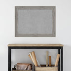 Amanti Art Grey Framed Magnetic Board 25x33 Medium Vision Board for use with Magnets, 100% Metal Sheet to Display Items as Office Decor or for Home Organization in mudroom, Kitchen or Kids Room