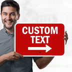 Custom Arrow,Custom Directional Sign, Right Arrow, 12x18 Inches, Rust Free .063 Aluminum, Fade Resistant, Made in USA by My Sign Center