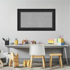Amanti Art Black Framed Magnetic Board 16x28 Small Vision Board for use with Magnets, 100% Metal Sheet to Display Items as Office Decor or for Home Organization in mudroom, Kitchen or Kids Room