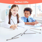 M&G Signal Series 24 Pack 2B Triangular Wood-Cased Pencils, Pre-Sharpened with Erasers, 3 Two-Tone Striped Colors Bulk Pencils for School Office Drawing Classroom Supplies