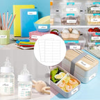 Blank Removable Labels, 1x3 Inch White Freezer Labels for Food Containers, Freezer Label to Write on/Waterproof - 240Pcs